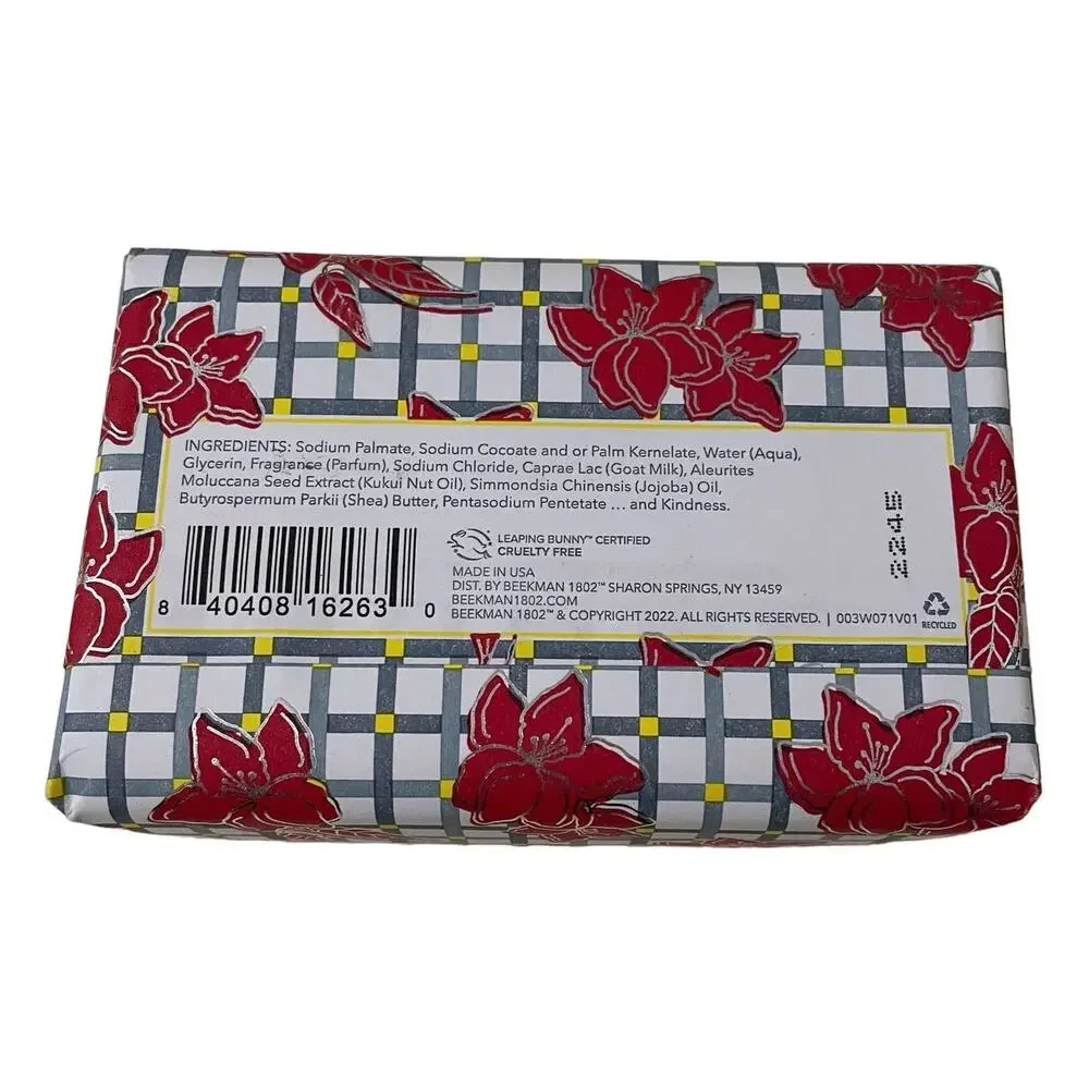 NEW Beekman 1802 Amaryllis Bouquet Goat Milk Bar Soap (Full Size 9 oz / 255g)